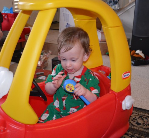 Augusts first race car!